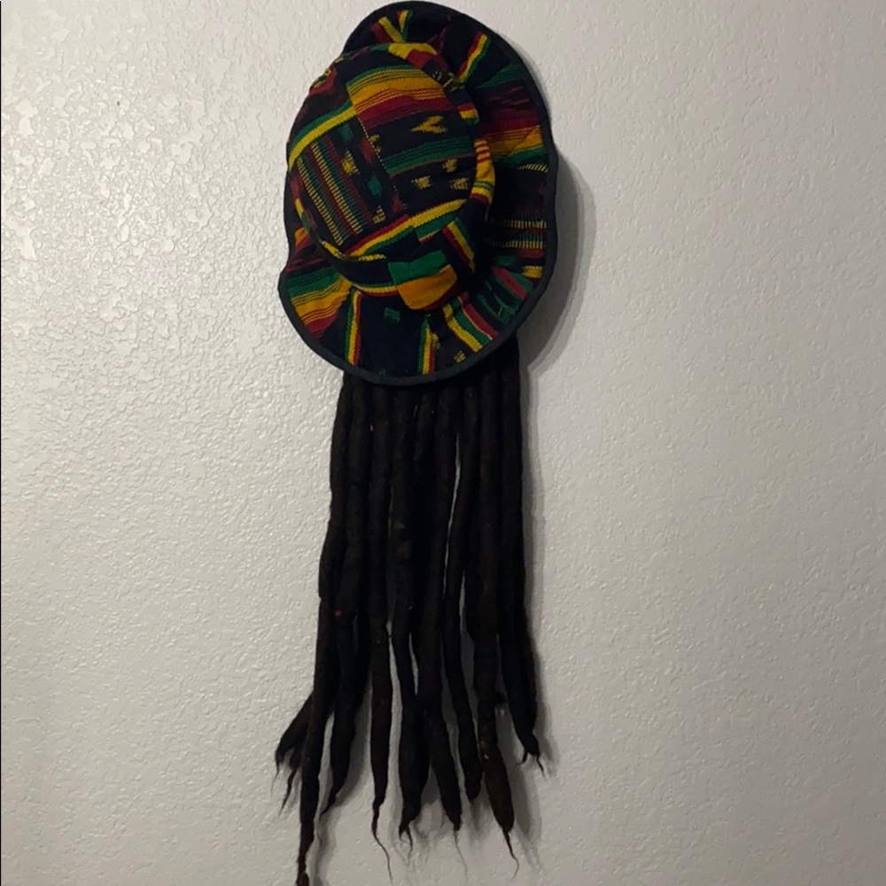 Jamaican style hat with dreads